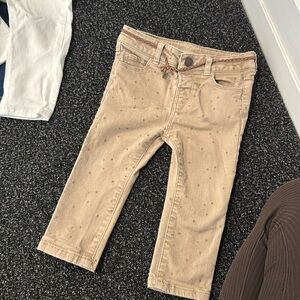 Zara brown jeans with star details. Rare find
